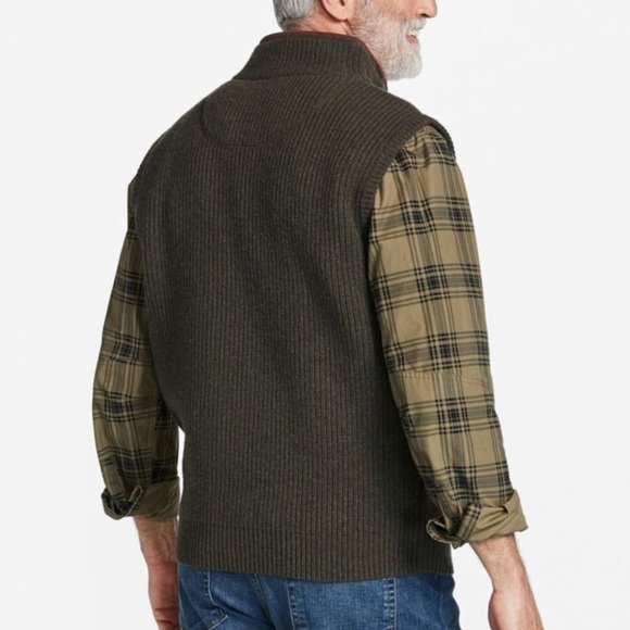 L.L. Bean Men's Waterfowl 100% Merino Lambs Wool Sweater Vest Size XL - Picture 4 of 8